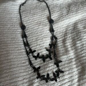 Elegant Black Butterfly Necklace